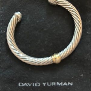 DAVID YURMAN CABLE CLASSIC CENTER STATION BRACELET WITH PAVÉ DIAMONDS